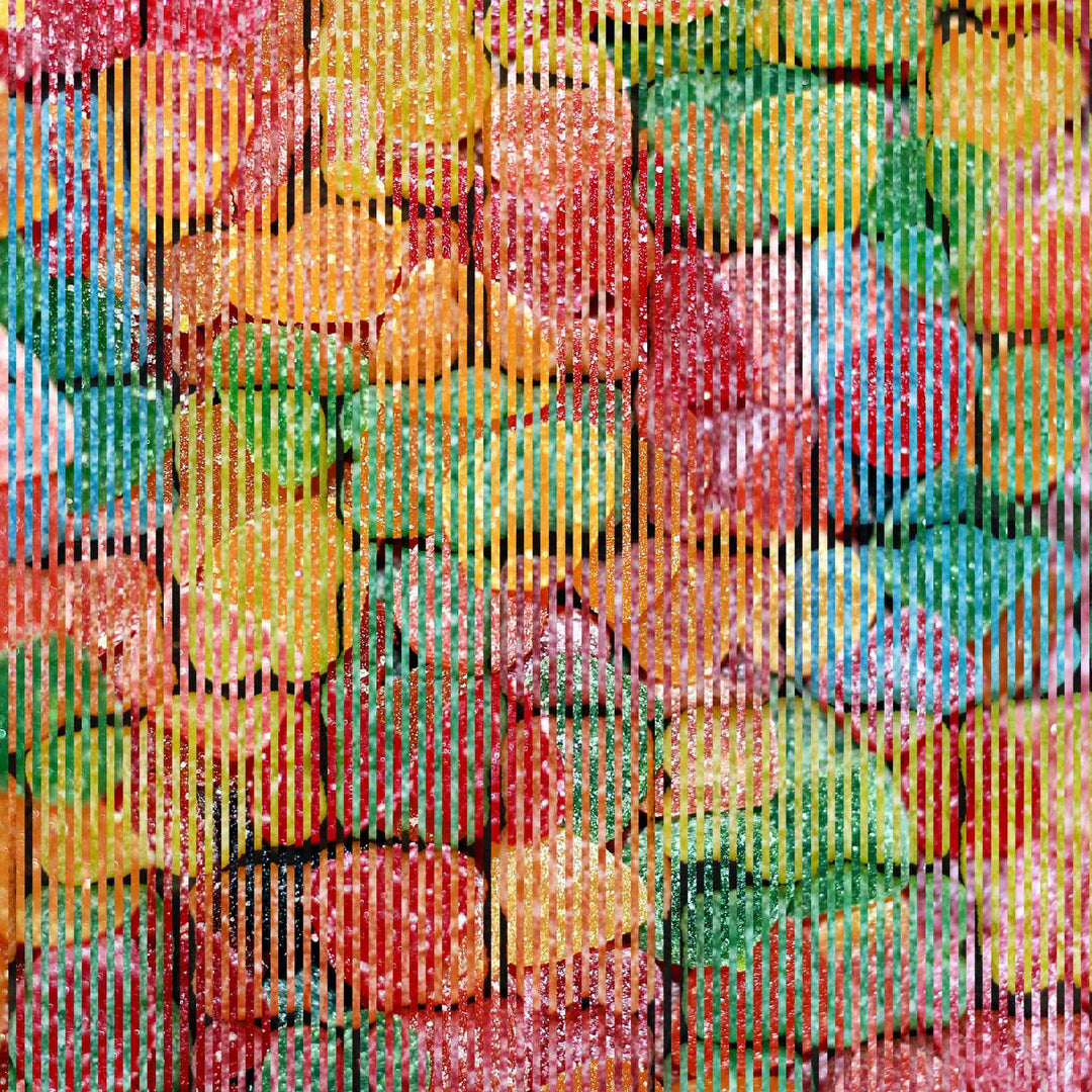 mushroom gummies rainbow color